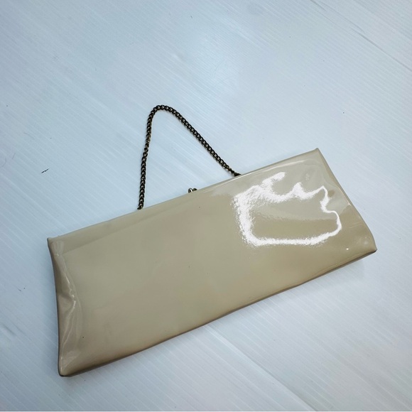 Vintage off white Glossy Clutch purse - Picture 6 of 6